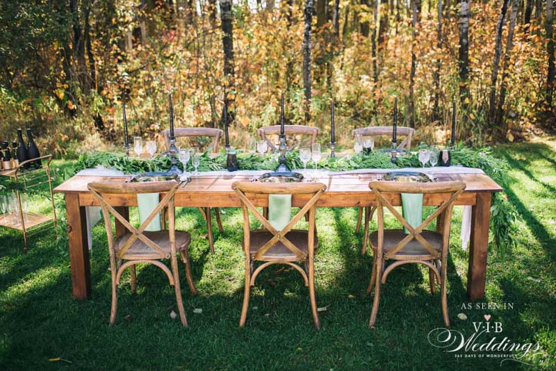 Furniture & dinnerware by C & T Event Rentals