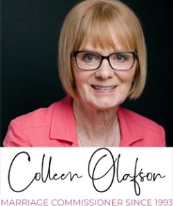 COLLEEN OLAFSON, MARRIAGE COMMISSIONER